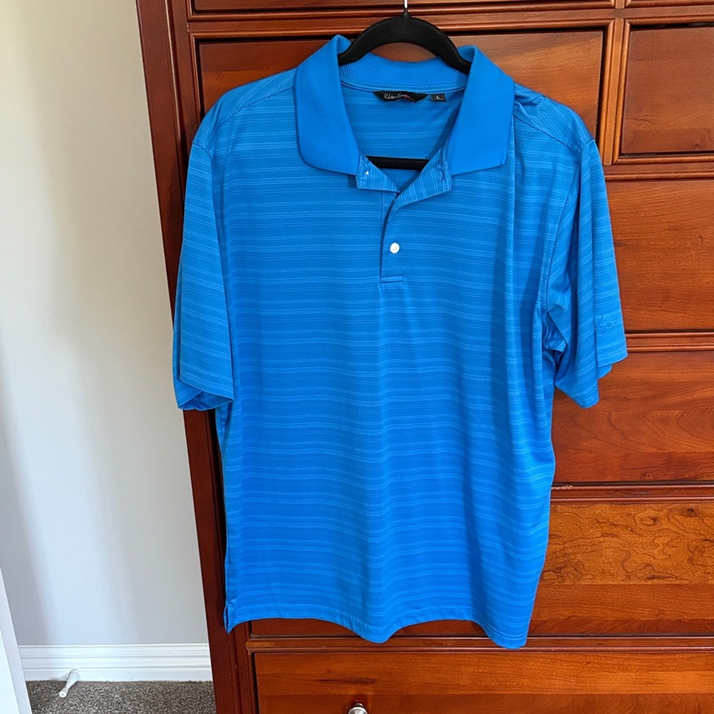 Walter Hagen Striped Blue Polo Shirt
